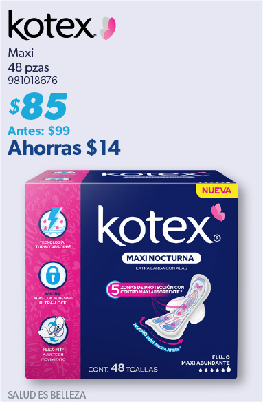 Toallas femeninas maxi