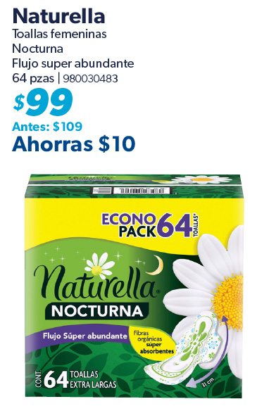 Toallas femeninas nocturna