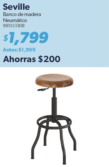 Banco de madera neumatico