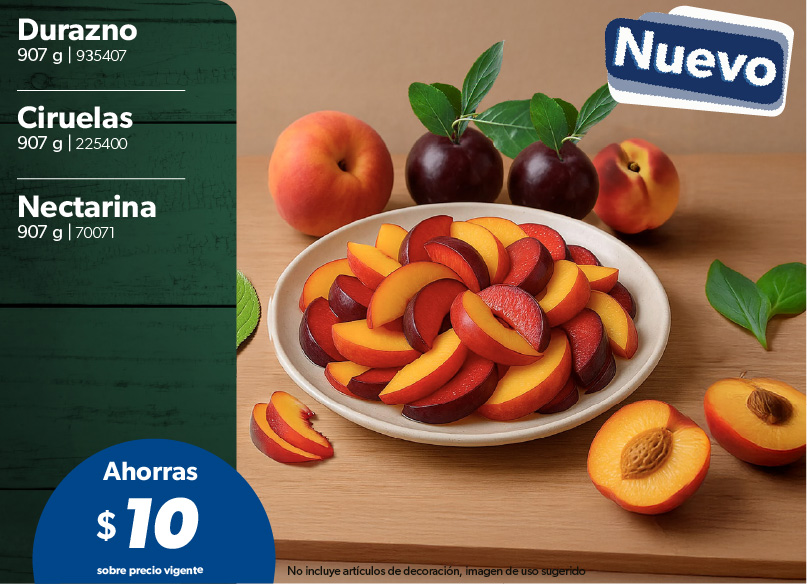 Durazno ciruelas nectarina