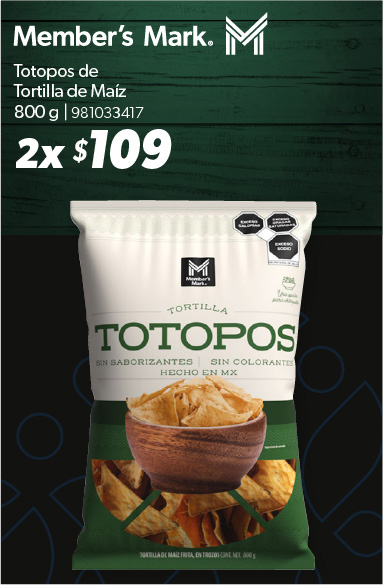 Totopos de tortilla de maiz