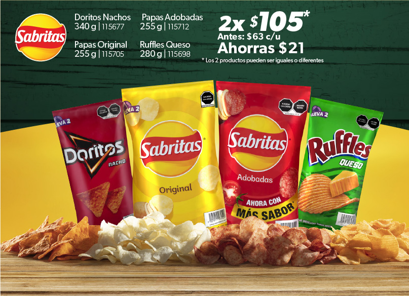 Doritos papas ruffles