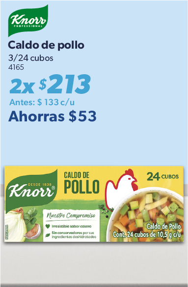 Caldo de pollo cubos