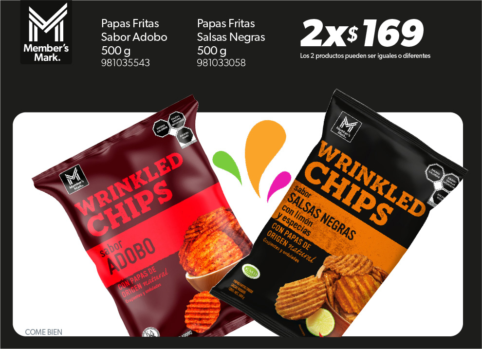 Papas fritas adobo salsas negras