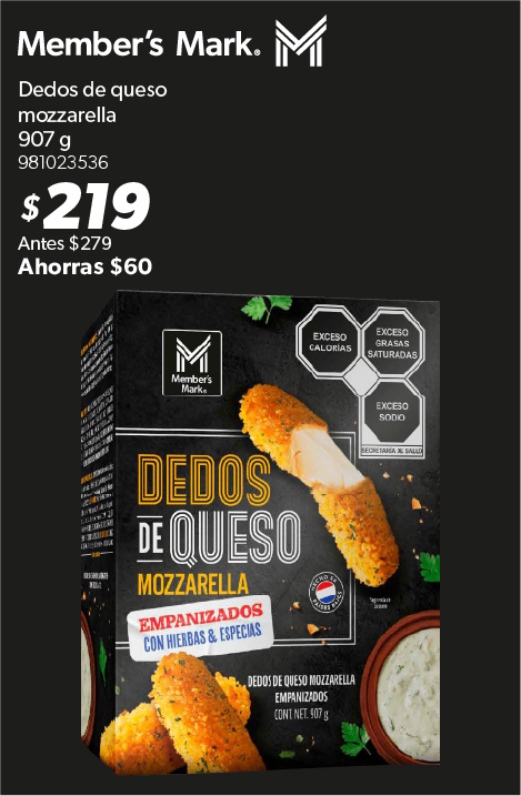 Dedos de queso mozzarella