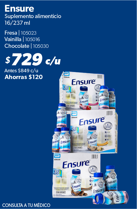 Suplemento alimenticio fresa vainilla chocolate