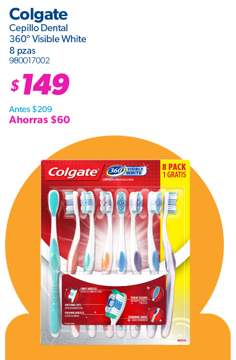 Cepillo dental visible white