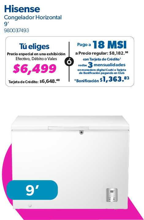 Congelador horizontal