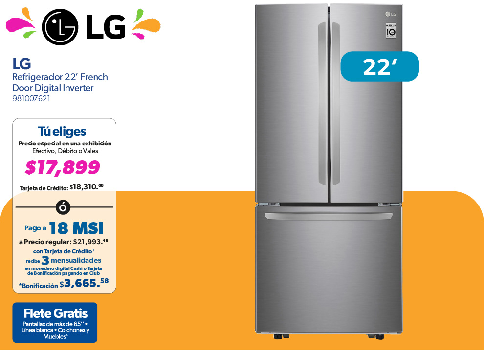 Refrigerador 22 pulgadas