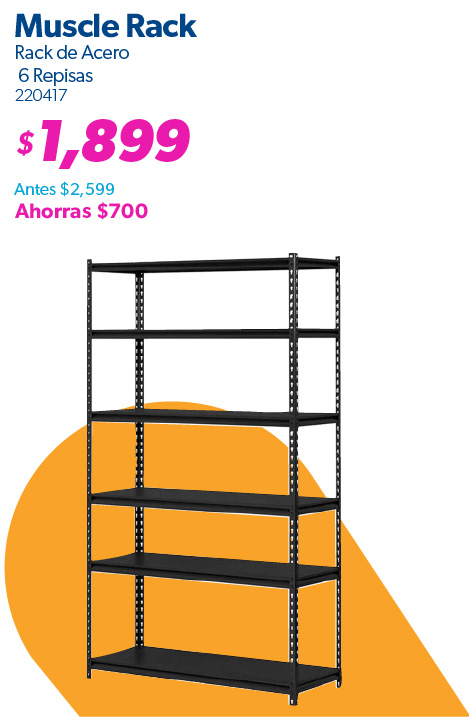 Rack de acero 6 repisas