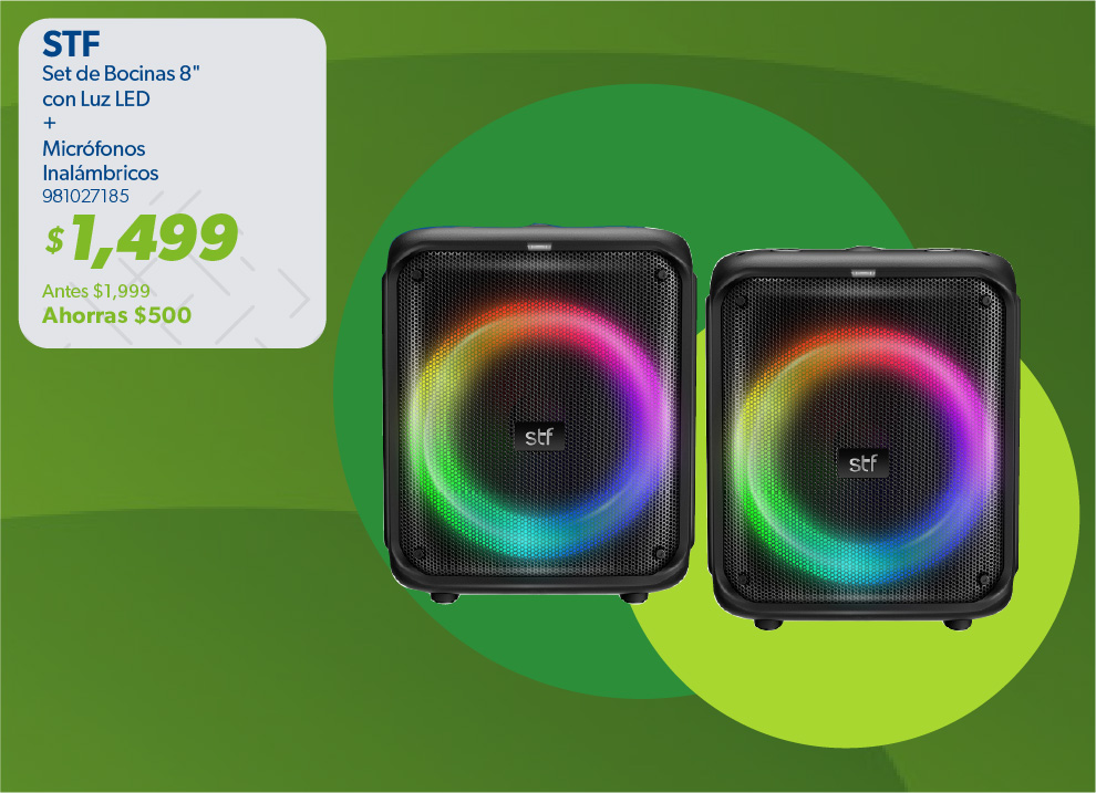 Set de bocinas con luz led