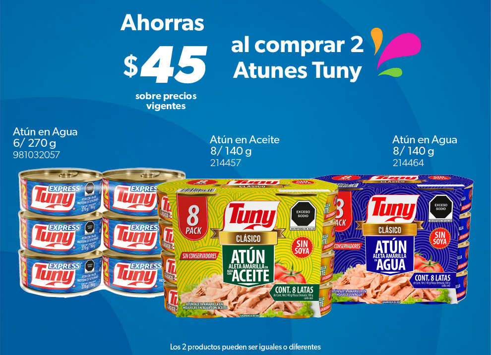 Al comprar 2 atunes 