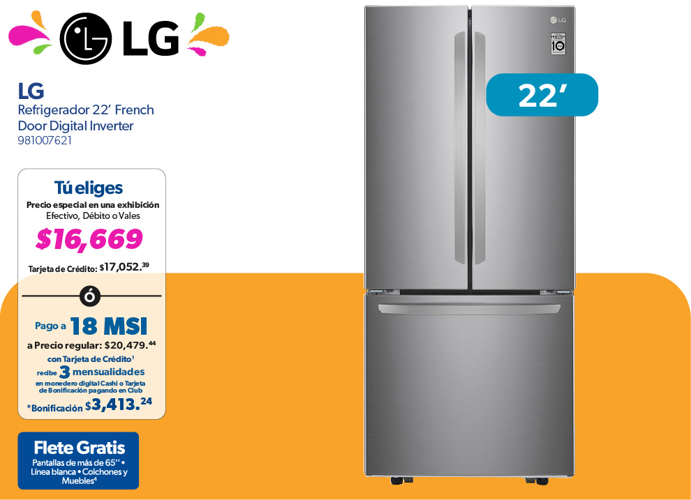 Refrigerador 22 pulgadas