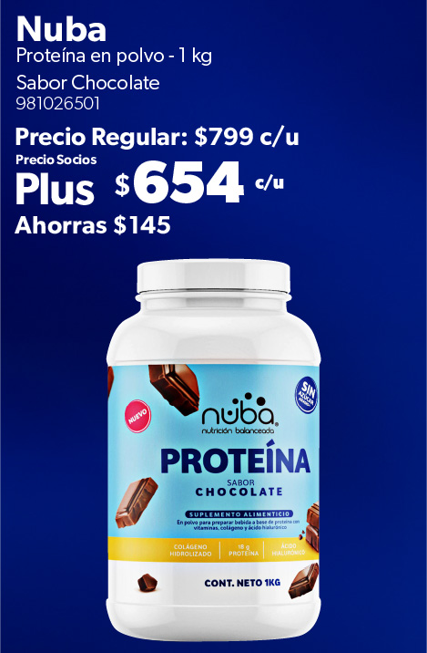 Proteina en polvo chocolateNuba