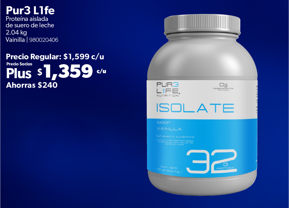Proteina aislada de suero de leche