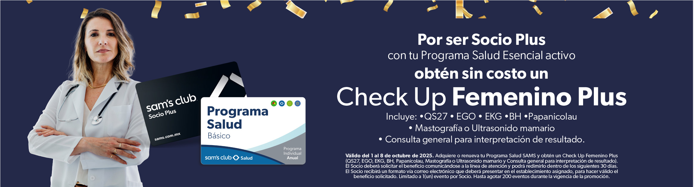 Adquiere o Renueva tu Programa Salud  y obten sin costo un Check Up Femenino