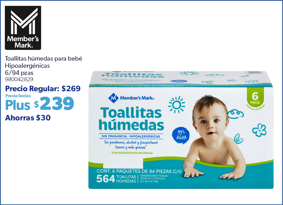 Toallitas humedas para bebe