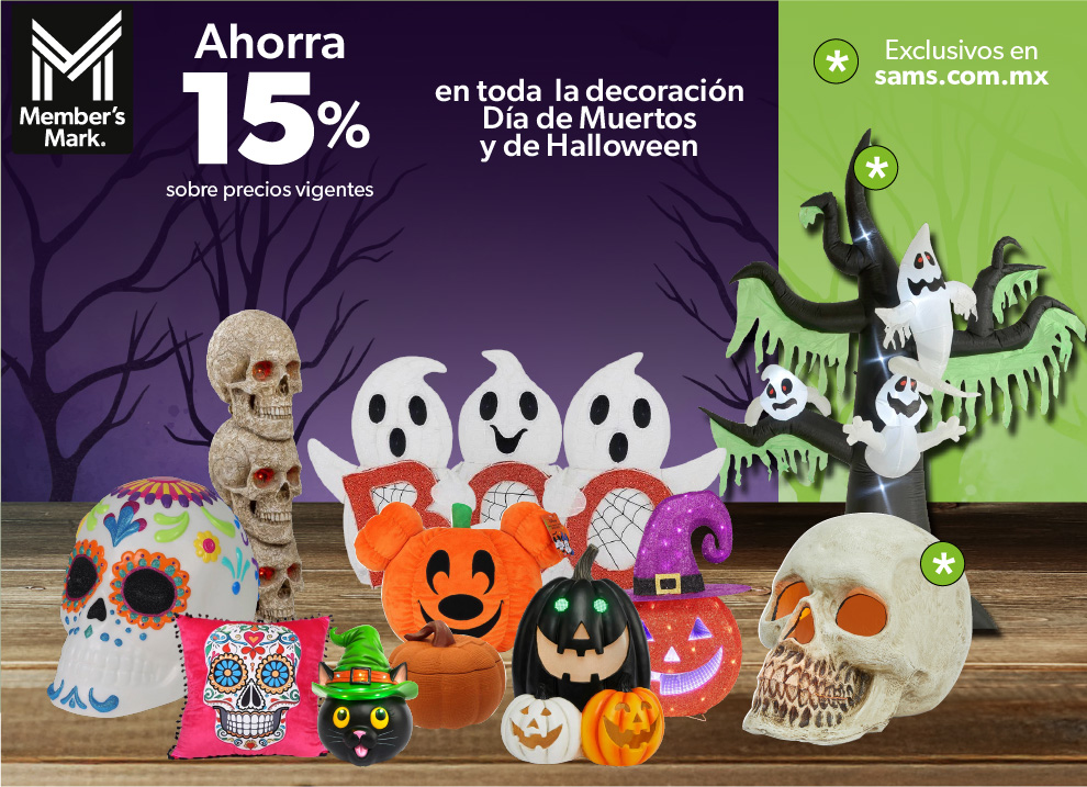 En toda la decoracion de halloween y dia de muertos