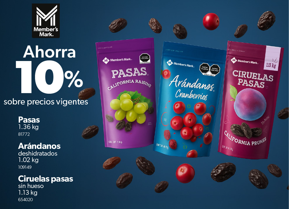 Pasas arandanos ciruelas
