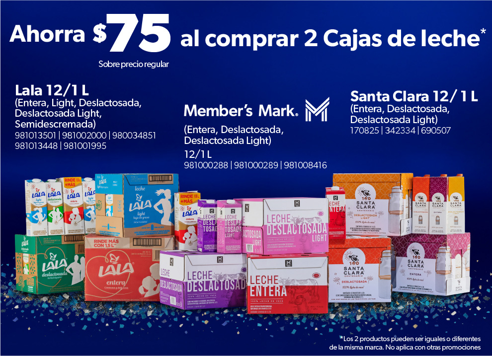 Al comprar 2 cajas de leche
