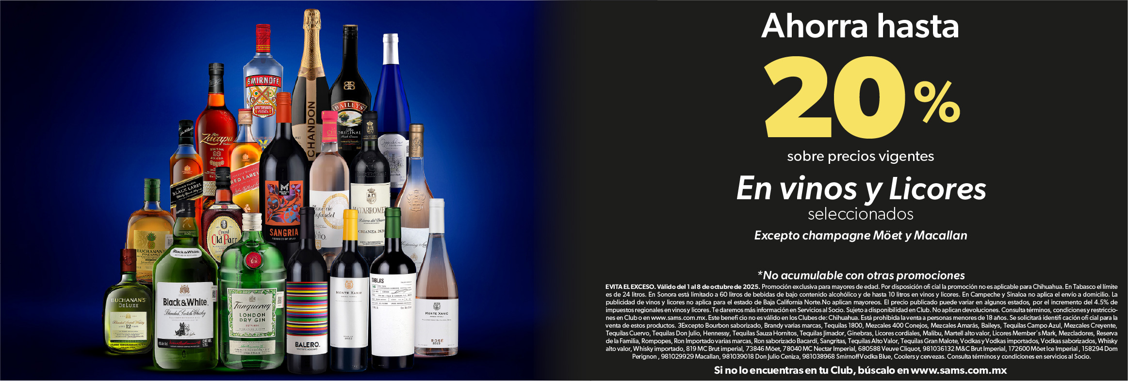 En vinos y licores seleccionados