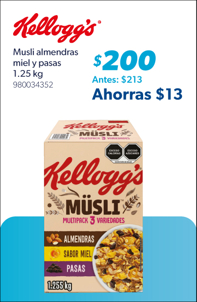 Musli miel almendras pasas