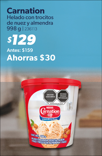 Helado con trocitos de nuez y almendra