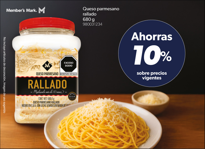 Queso parmesano rallado