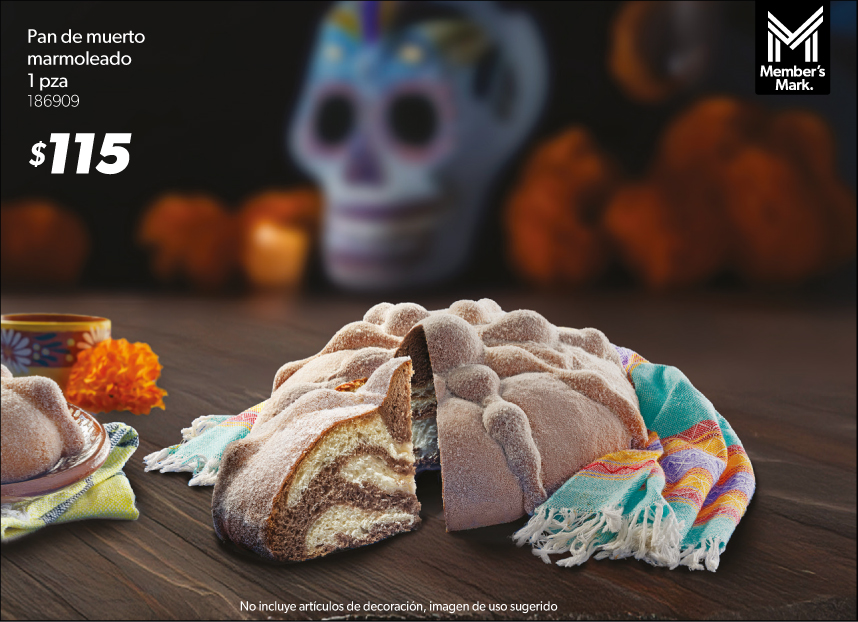Pan de muerto marmoleado