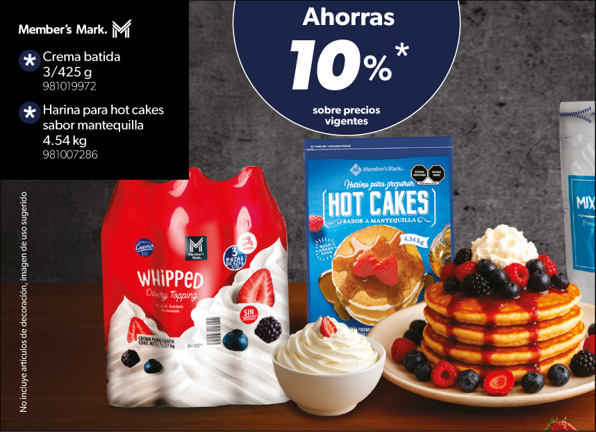 Crema batida harina para hot cakes