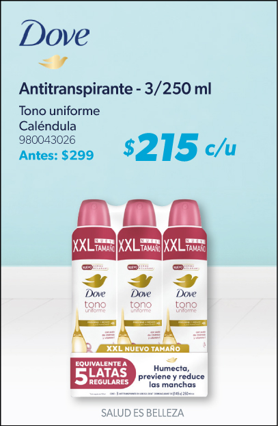 Antitranspirante tono uniforme