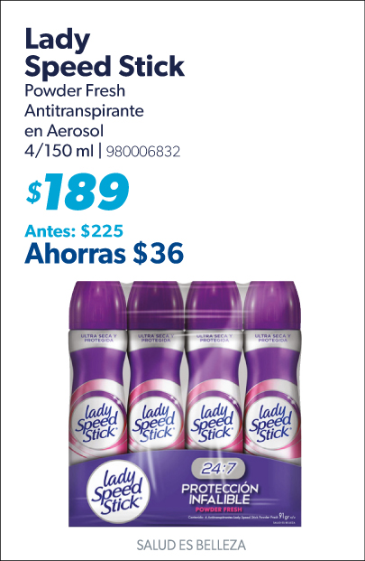 Antitranspirante powder fresh