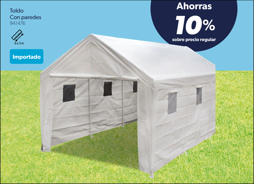 Toldo con paredes