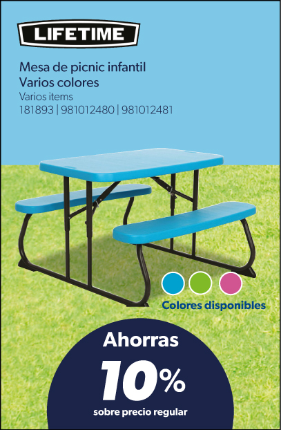Mesa de pic nic infantil