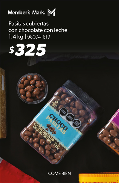 Pasitas cubiertas con chocolate