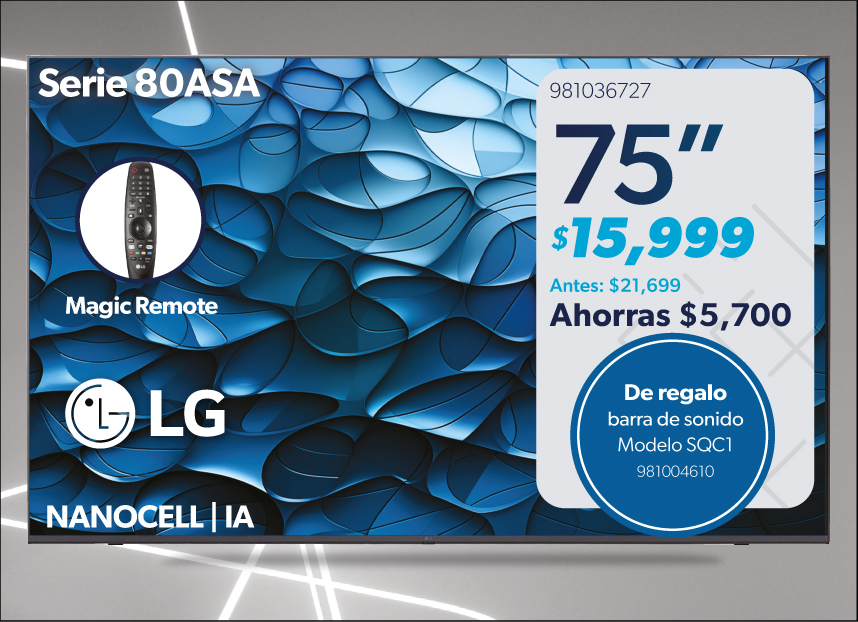 Pantalla 75 pulgadas