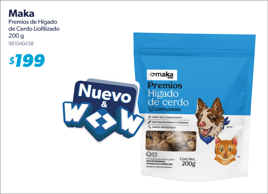 Premios de higado de cerdo liofilizado