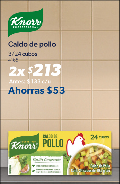 Caldo de pollo cubos