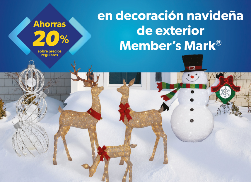 En decoracion navidena de exterior