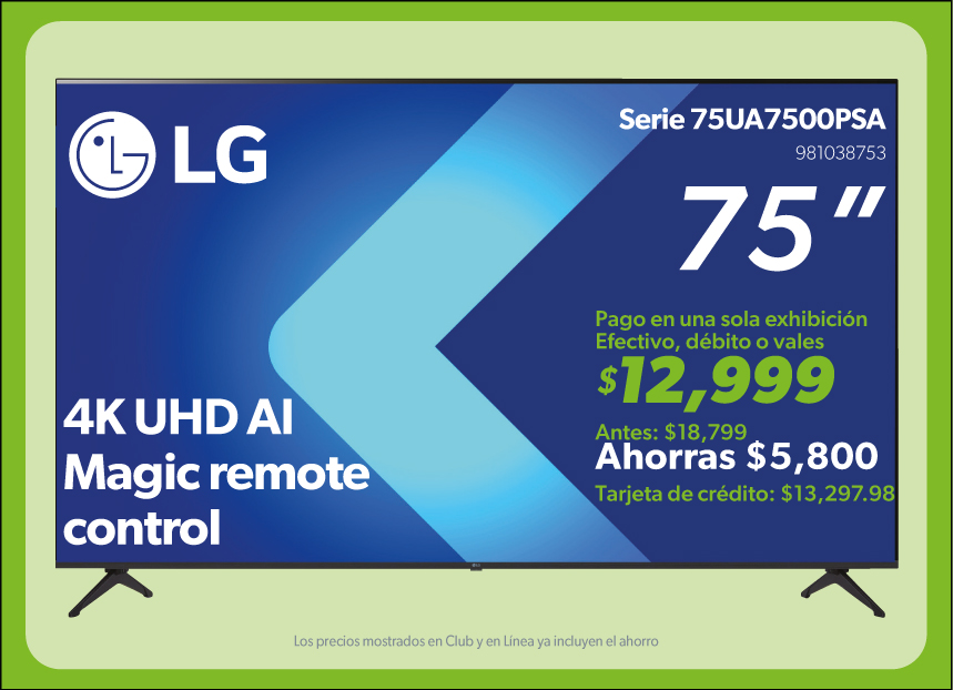 Pantalla 75 pulgadas