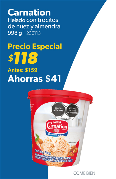 Helado con trozos de nuez