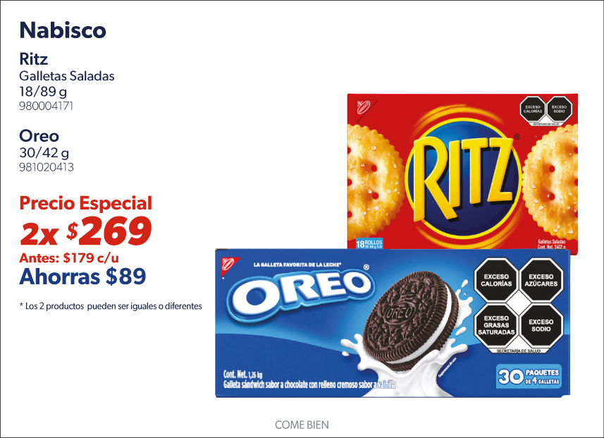 Galletas saladas y oreo