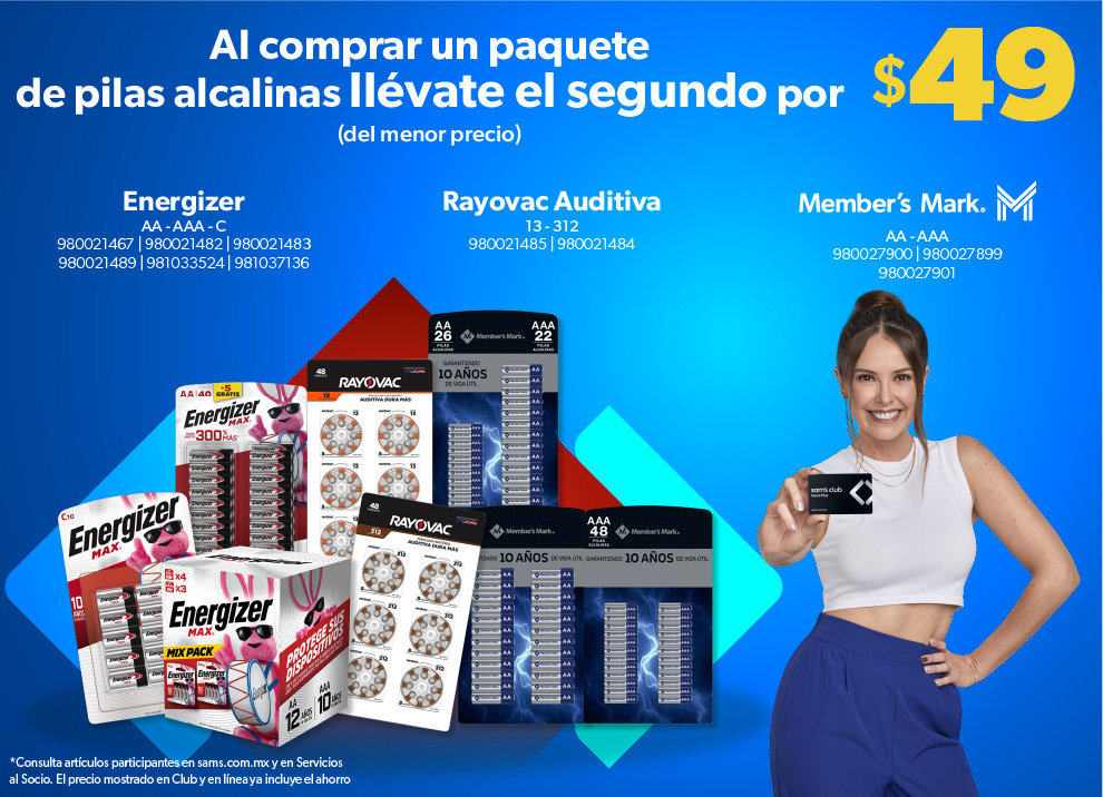 En la compra de pilas alcalinas llevate el segundo por