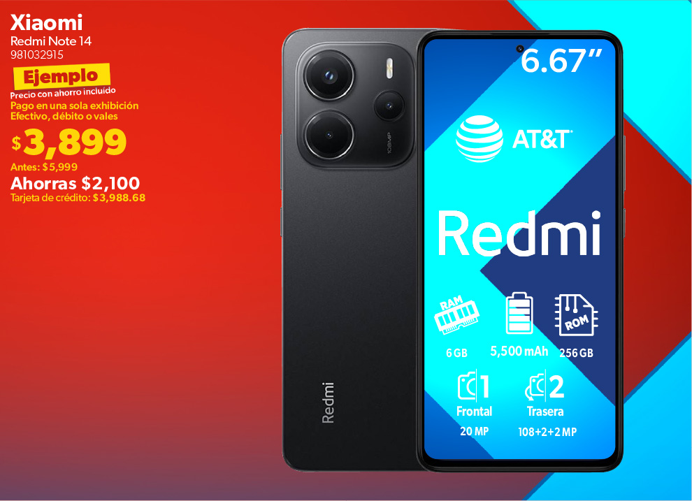 Smartphone redmi note 14