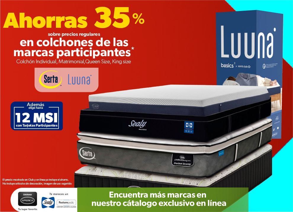 En colchones participantes