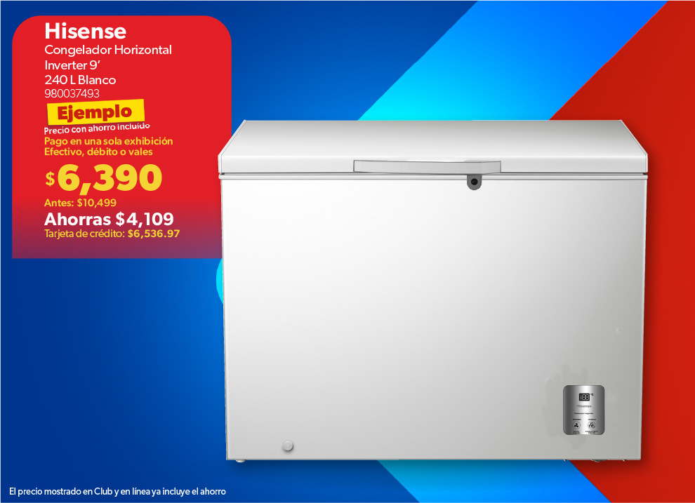 Congelador horizontal