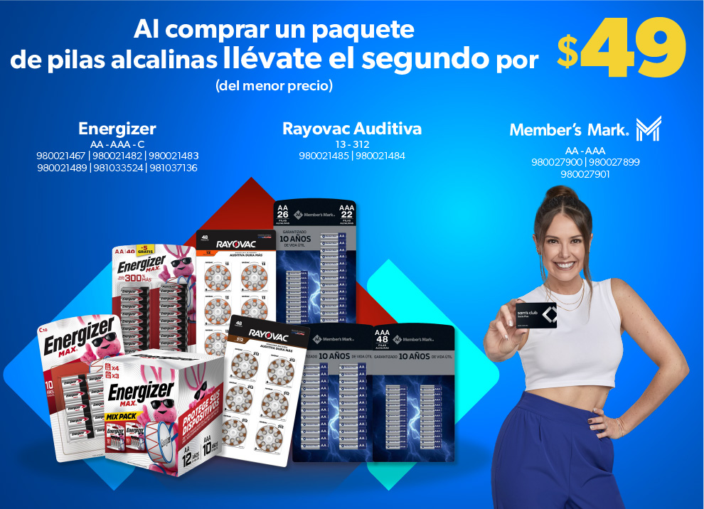 En la compra de pilas alcalinas llevate el segundo por