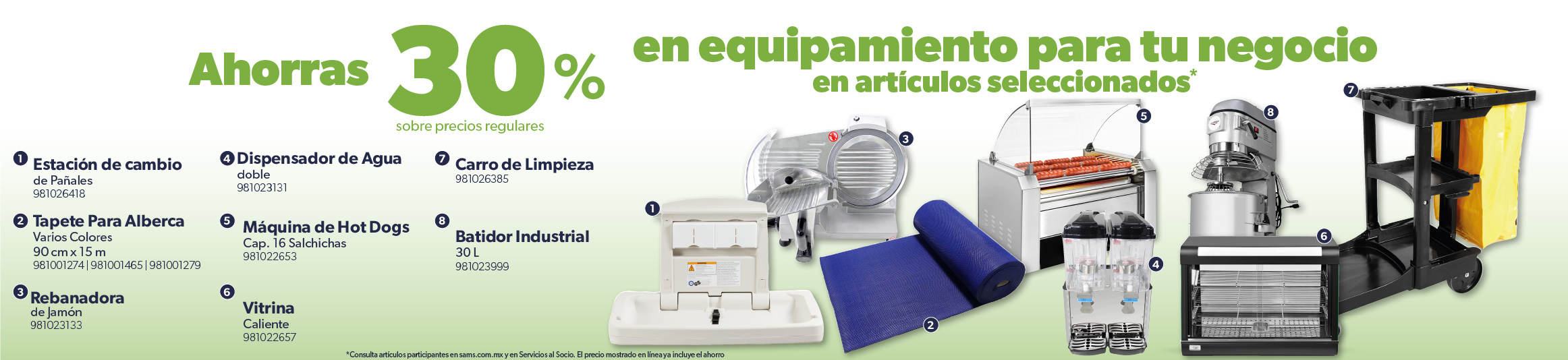 En equipamiento para tu negocio