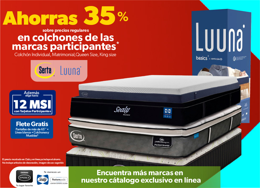 En colchones participantes