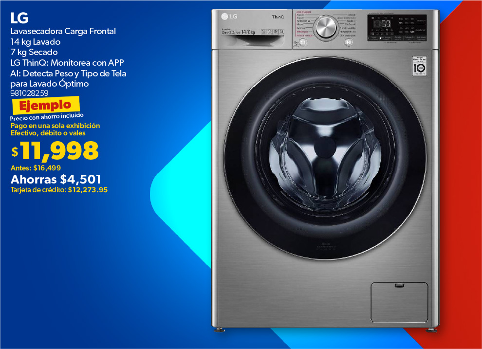 Lavasecadora carga frontal